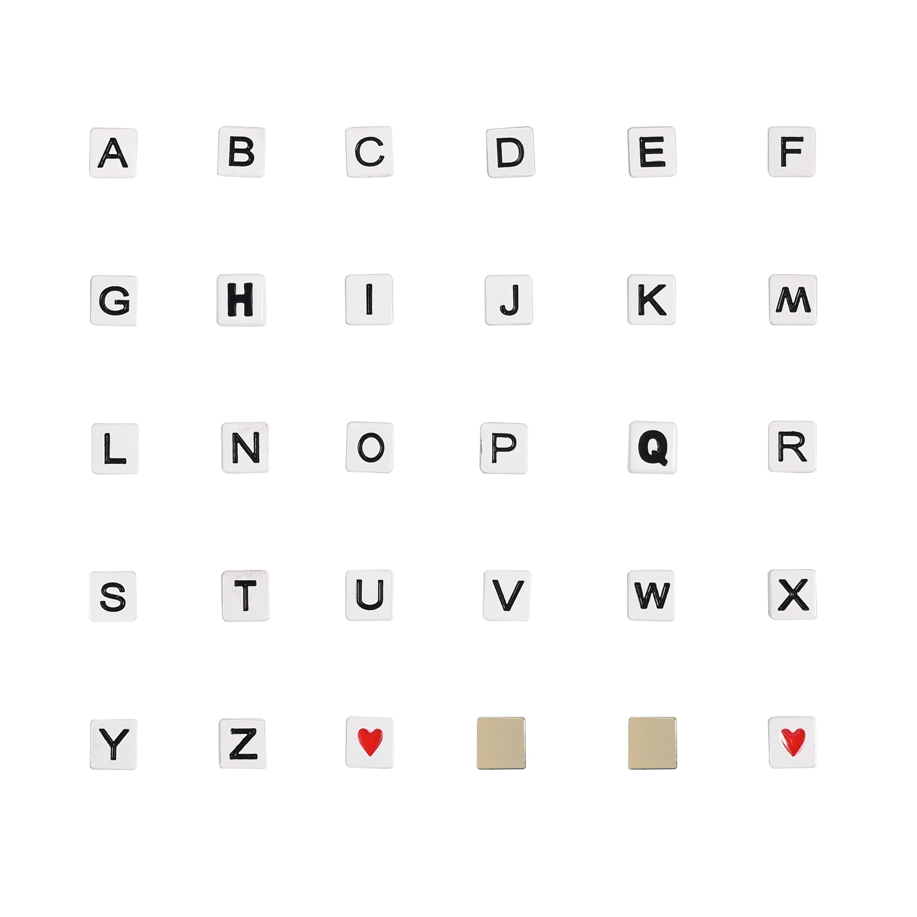 de letras para pulseras, abalorios de metal, tila, alfabeto, myuki, 10 unids/bolsa|cuentas| - AliExpress