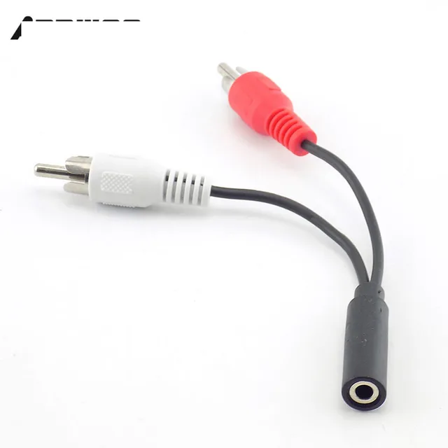 3.5mm RCA Female Connector Jack Stereo Cable Y Plug to 2 RCA Male All Cables Types Gadget Music Music & Sound Size: AAA