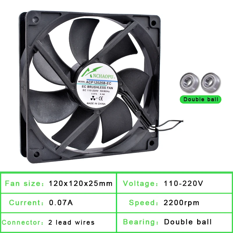 220V, 240V, 60mm, 70mm, 80mm, 92mm, 120mm, 140mm