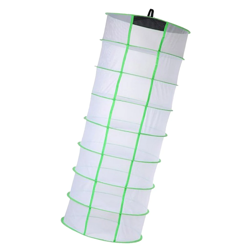 Hydroponics Plant Herb Drying Net Rack Collapsible Dryer 4 OR 8 Tier Dry Net Garden Flower Dryer Mesh Tray Hanging Drying Rack