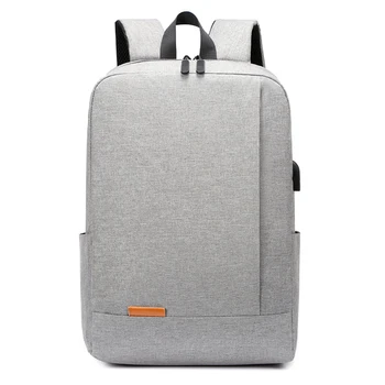 

New Backpack Men Simple Bagpack Women USB Charging Mochila Laptop Back Pack Student Schoolbag Travel Zaino Men Rucksack