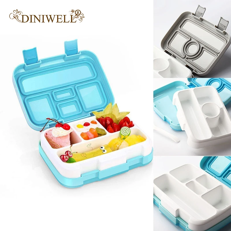Bento Box пластиковый герметичный Bento Ланч-бокс с пятью отделениями из пшеничного волокна Bento box для детей и взрослых большой ланч-контейнер