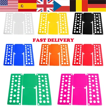 

Quality Adjustable Magic Clothes Folder Folding Board T Shirts Jumpers Organiser Fold Save Time Quick Clothes Holder Kids/Adults