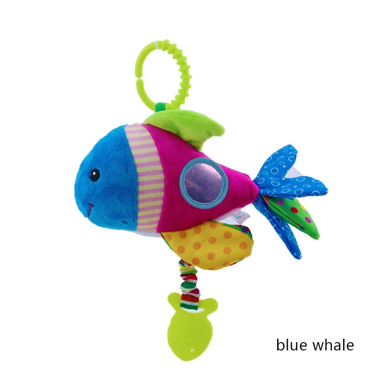 Animal Shape Infant Toys Mobile Baby Animal Fish Plush Toy Bed Rattles Crib Stroller Hanging Bells 2