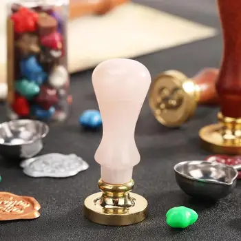 

Retro Wax Seal Stamp Handle Durable Pink Marble Handle Wedding Invitation Decoration Letter Envelope Craft Accessories Dropship