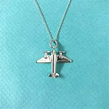 

2020 ！ TIF fashion aircraft S925 Sterling Silver women's necklace, classic bead chain to take you soaring in the sky