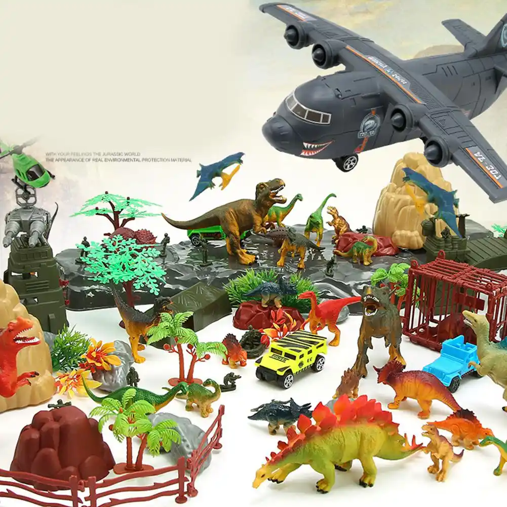 ジュラ紀世紀人工植物恐竜モデルプラスチック恐竜のおもちゃセット 生物学 Aliexpress