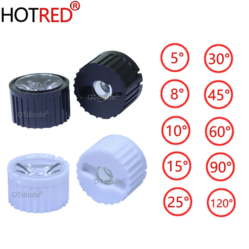 50set-lot-5-8-10-15-25-30-45-60-90-120-Degrees-LED-Lens-20mm