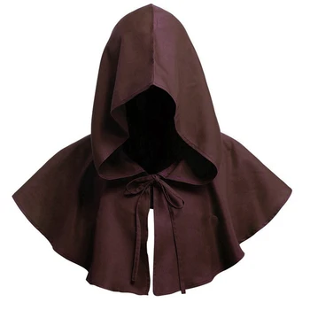 

Halloween Costume Retro Medieval Hooded Witch Hat Adult Cosplay Costumes Scary Witch Devil Role Play Cosplay Cloak