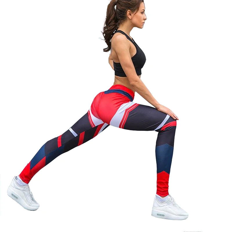 

Hot Sell Women Leggings Printing Fitness Leggins Fashion Slim High Waist Buttock Lifting Polyester Fiber Woman Pants