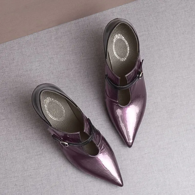 ALLBITEFO/Высококачественная пикантная женская обувь из натуральной кожи на высоком каблуке; женская обувь на высоком каблуке с пряжкой; Офисная Женская обувь; женская обувь на каблуке