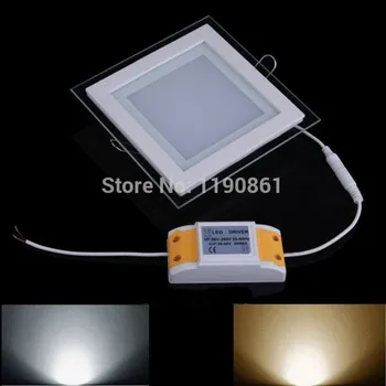 

Free shipping AC85-265V square/round 6W 12w 18w led kitchen light ceiling panel light lamp for home lighting 500-2000LM