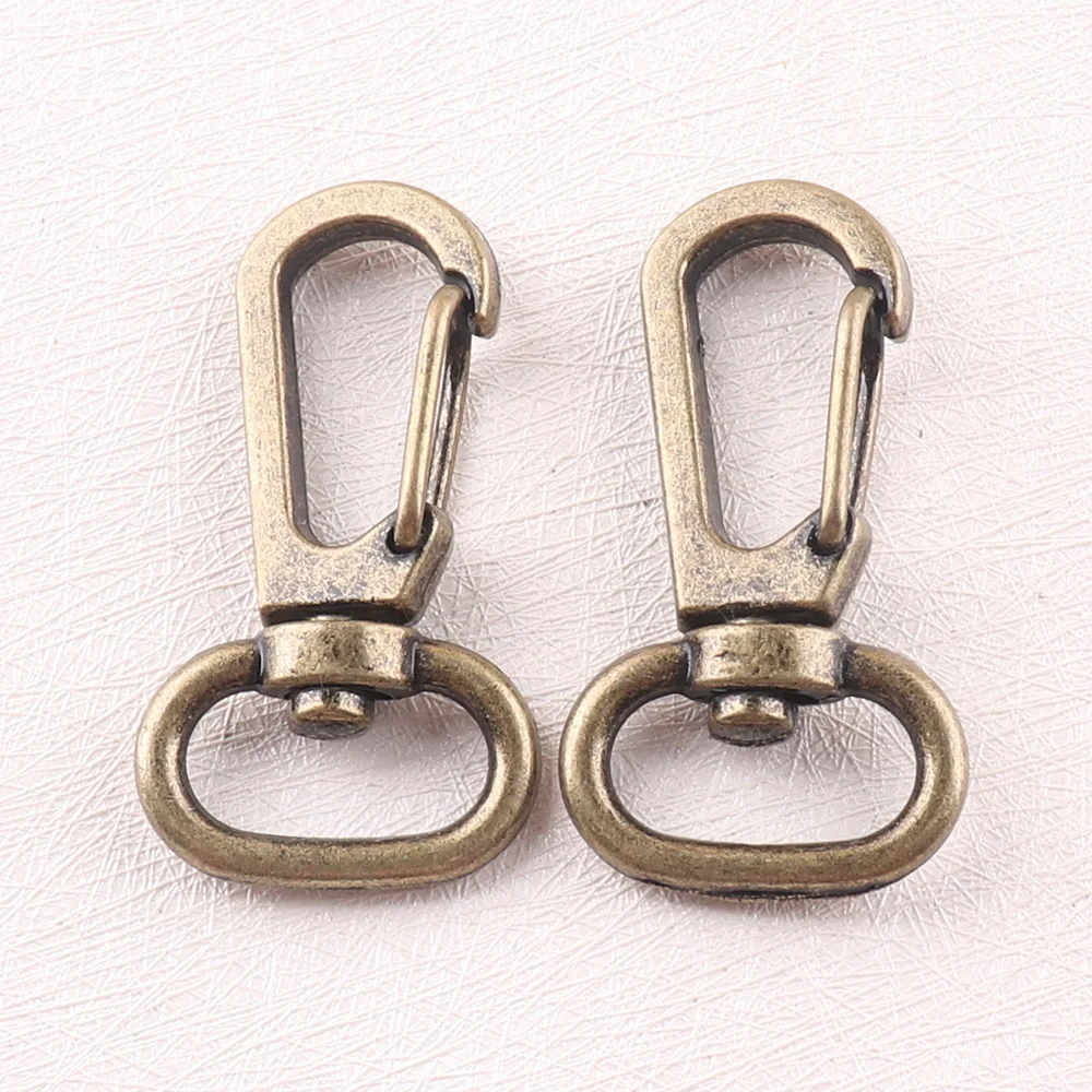 

10 pcs Swivel hook Lobster Clasps antique bronze Clip Snap Hook Key Chain Ring Outdoor Lanyard Craft Bag Parts Accessories DIY