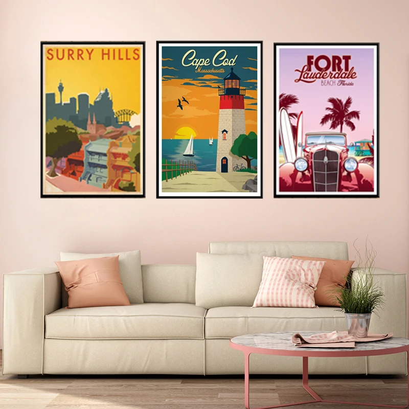 Vintage-Travel-Cities-Poster-New-York-Netherlands-Amsterdam-London-Landscape-Art-Canvas-Painting-Nordic-Wall-Pictures