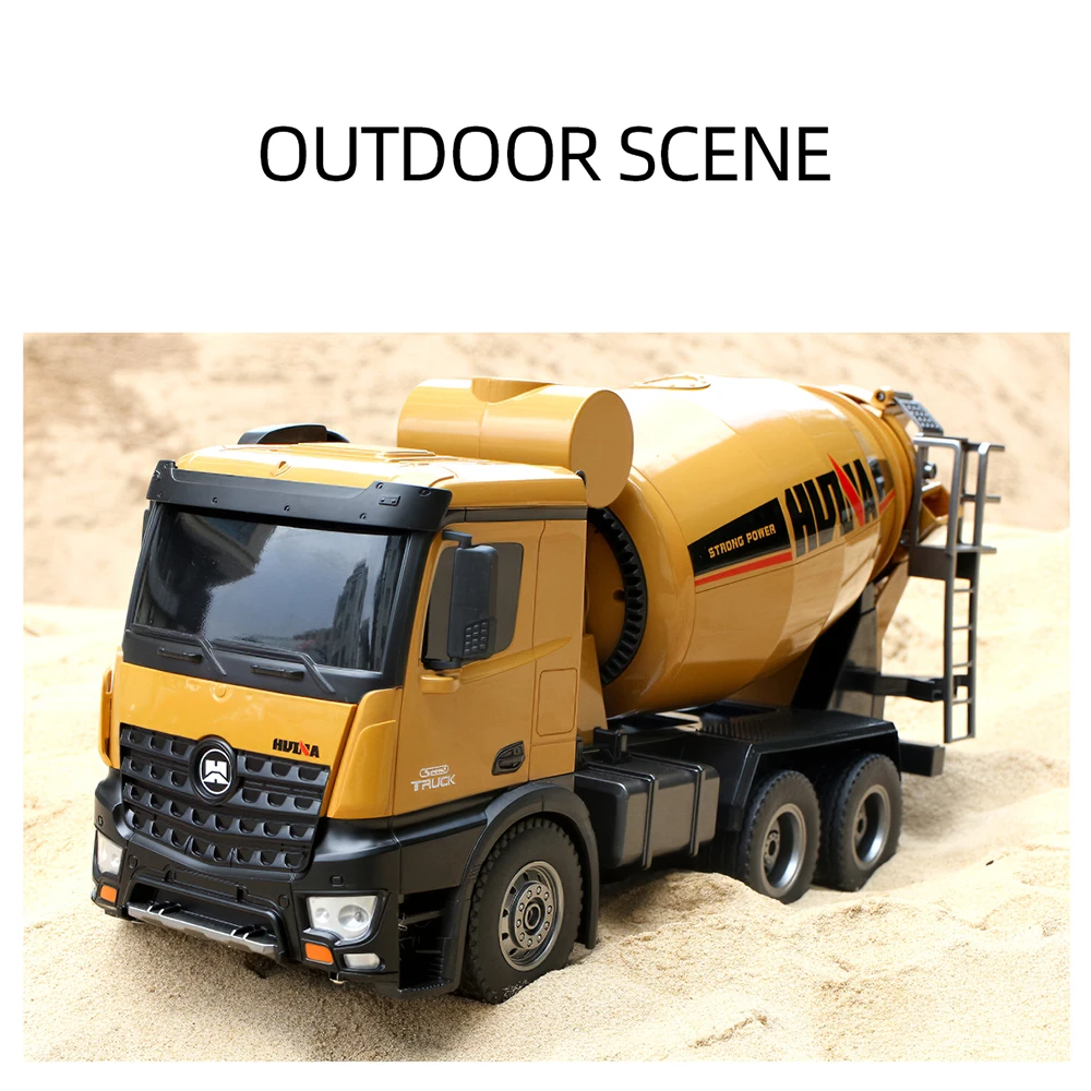 HUINA 1574 1:14 сплав дистанционного управления автобетономешалка инженерный грузовик легкий строительный автомобиль игрушки для детей подарок