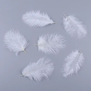 

Wholesale 100PCS White Natural Ostrich feather 6-10cm decor feathers Wedding Party Decoration Plumes feather headdress carnival