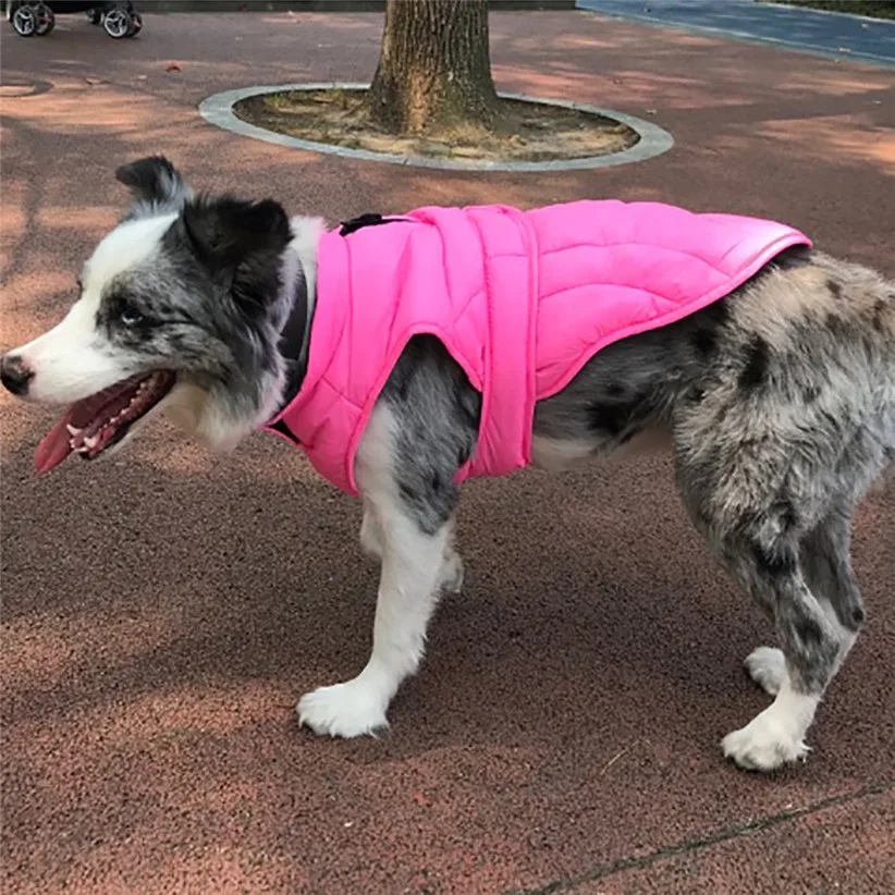 Одежда для больших собак, зимняя куртка для собак, ветронепроницаемый теплый жилет для собак, одежда для маленьких и средних собак 9917
