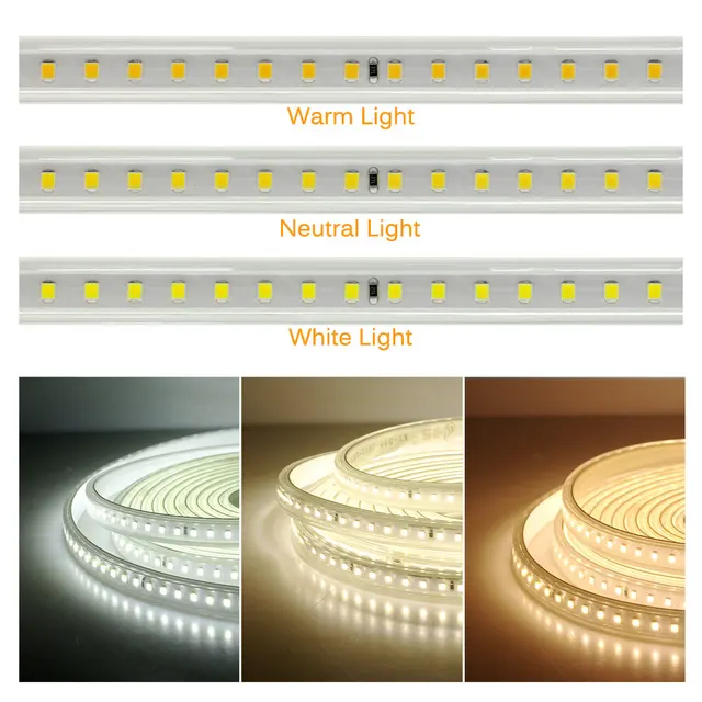 220V LED Strip 2835 High Safety High Brightness 120LEDs/m Flexible LED Light Outdoor Waterproof LED Strip Light. 3