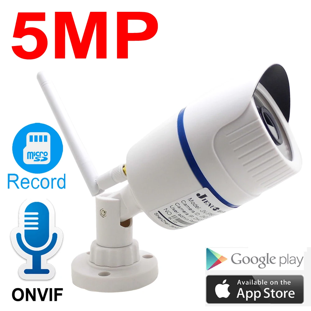 JIENUO 5 Мп Wi Fi камера IP 1080P высокое разрешение водонепроницаемая аудио Cctv