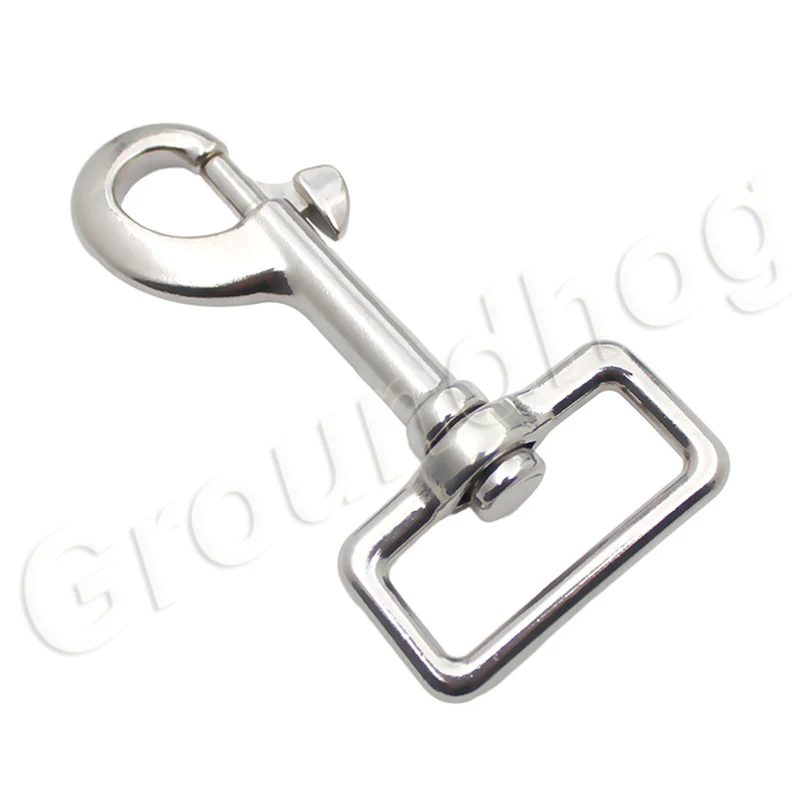 6Pcs Stainless Steel 316 Square ring Diving Clamps Swivel Eye Snap 60/67/74/81/86/107mm Swivel Hook Single Ended Eye Bolt Hook