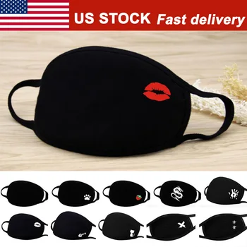 

2020 Face Masks Black Air Pollution Mouth Mask Anime Anti Dust Masks Windproof Mouth-muffle Bacteria Proof Flu Face Mask