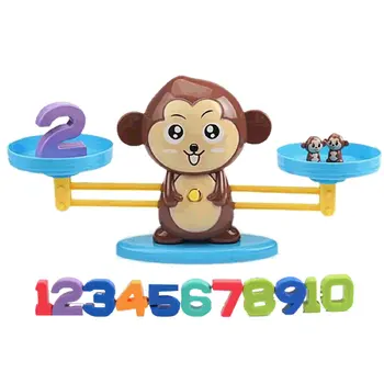 

Math Match Game Board Toys Monkey Digital Balance Scale Toy Kids Educational Toy Addition Subtraction Math Toys
