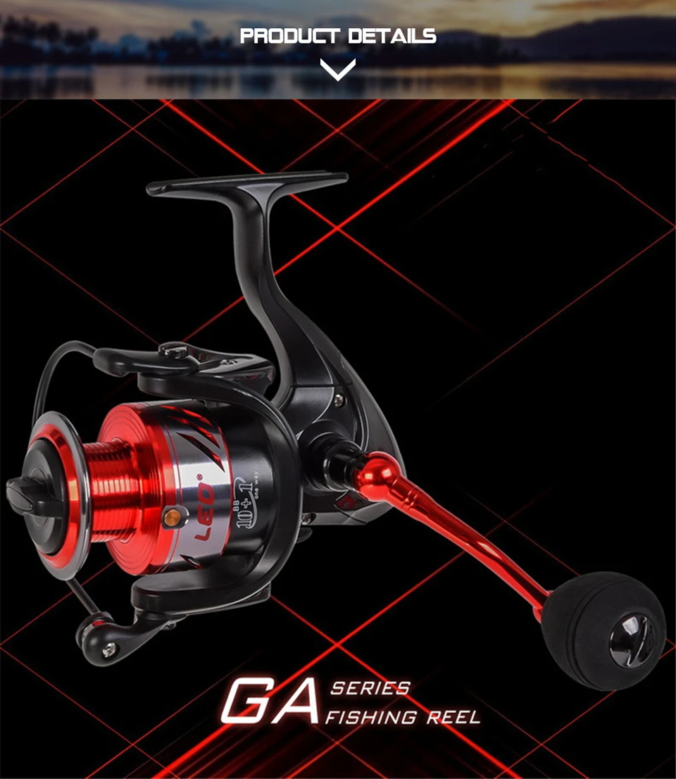 GA Series 10BB+ 1RB металлический спиннинговое колесо, металлический рокер, провод из алюминиевого сплава, чашка, GA1000-5000 передаточное число 5,5: 1