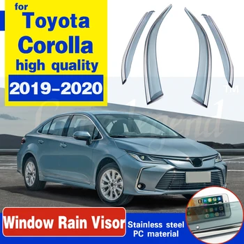 melhor Carro Capa De Chuva Viseiras Da Janela Toldos Chuva Sun Defletor Guarda Ventilação Cobre Protetor Para Toyota Corolla 2019-2020 Acessórios Do Carro