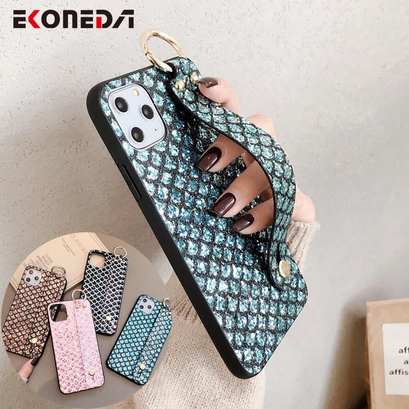 

EKONEDA Bling Wrist Strap Case For Huawei P30 Lite P20 Pro Mate 20 30 Pro Honor 10 20 Lite Nova 3i 4 5i 6 se Phone Holder Case