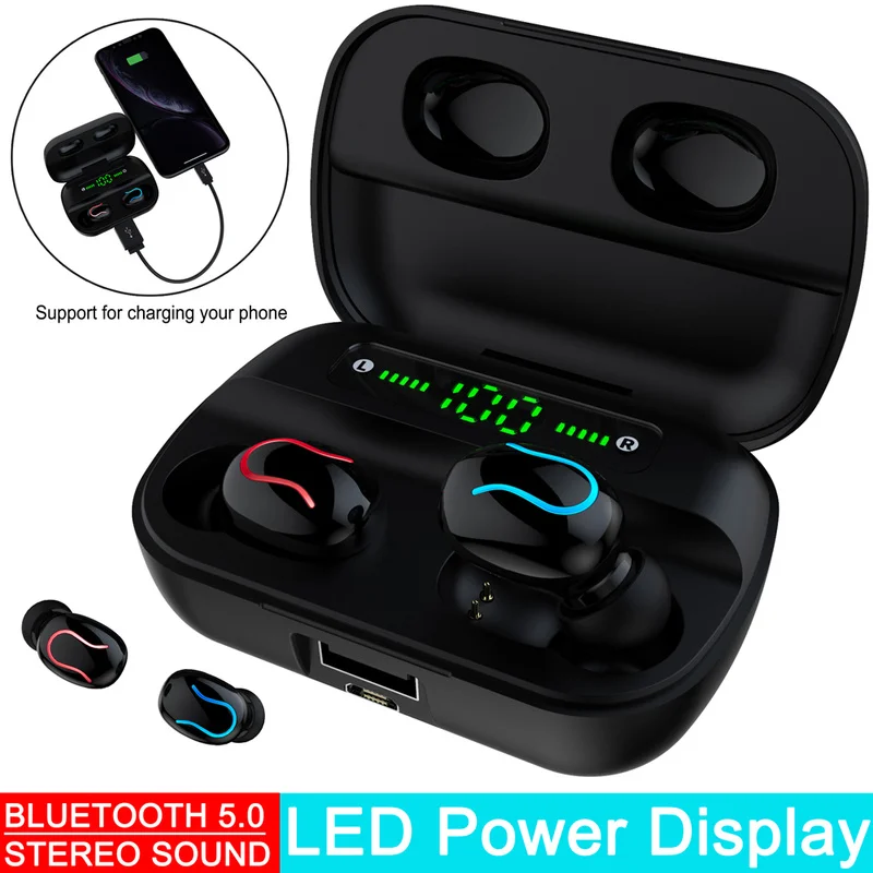 TWS Bluetooth наушники беспроводные наушники Bloototh гарнитура 5,0 Blutooth наушники с шумоподавлением для iPhone