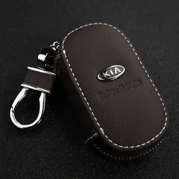 

For Kia MINI Geely Haval Renault Opel Alfa Romeo Lada Daihatsu Changan Acura Dodge MG leather car key case car LOGO keychain