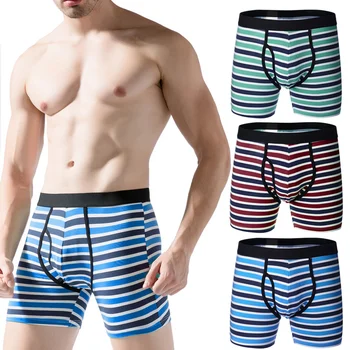 

Mens No Ride Up Boxer Briefs Stretch Comfortable Breathable Cotton Underwear IK88