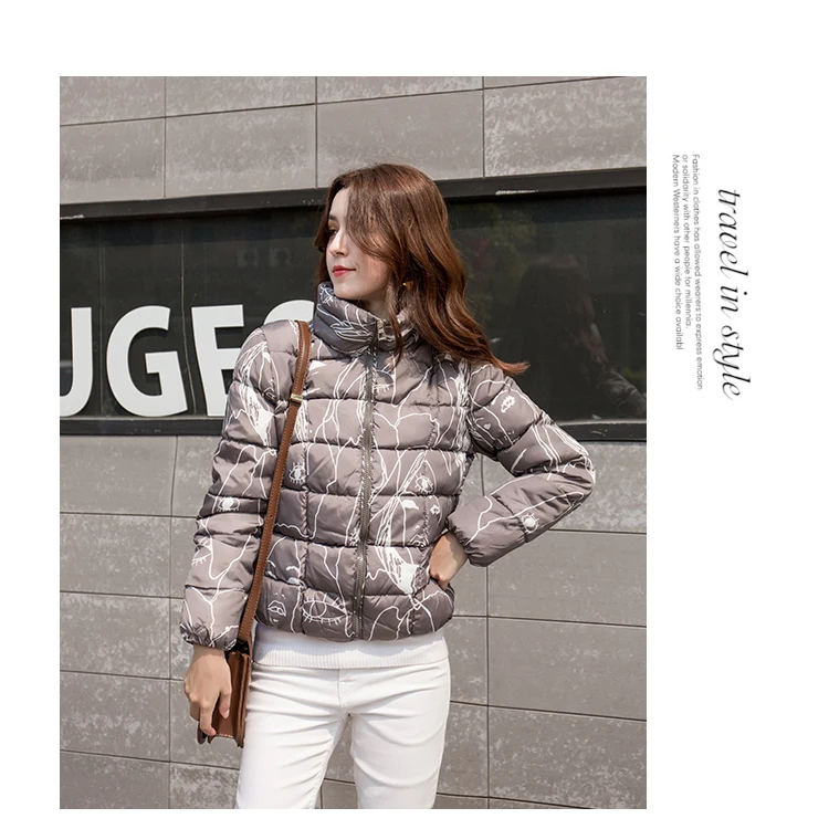 Winter Jacket Women Short Plus Size Harajuku Slim Office Ladies Coat Vintage Elegant Jackets Turtleneck Coats Abstract Clothes long puffer coat