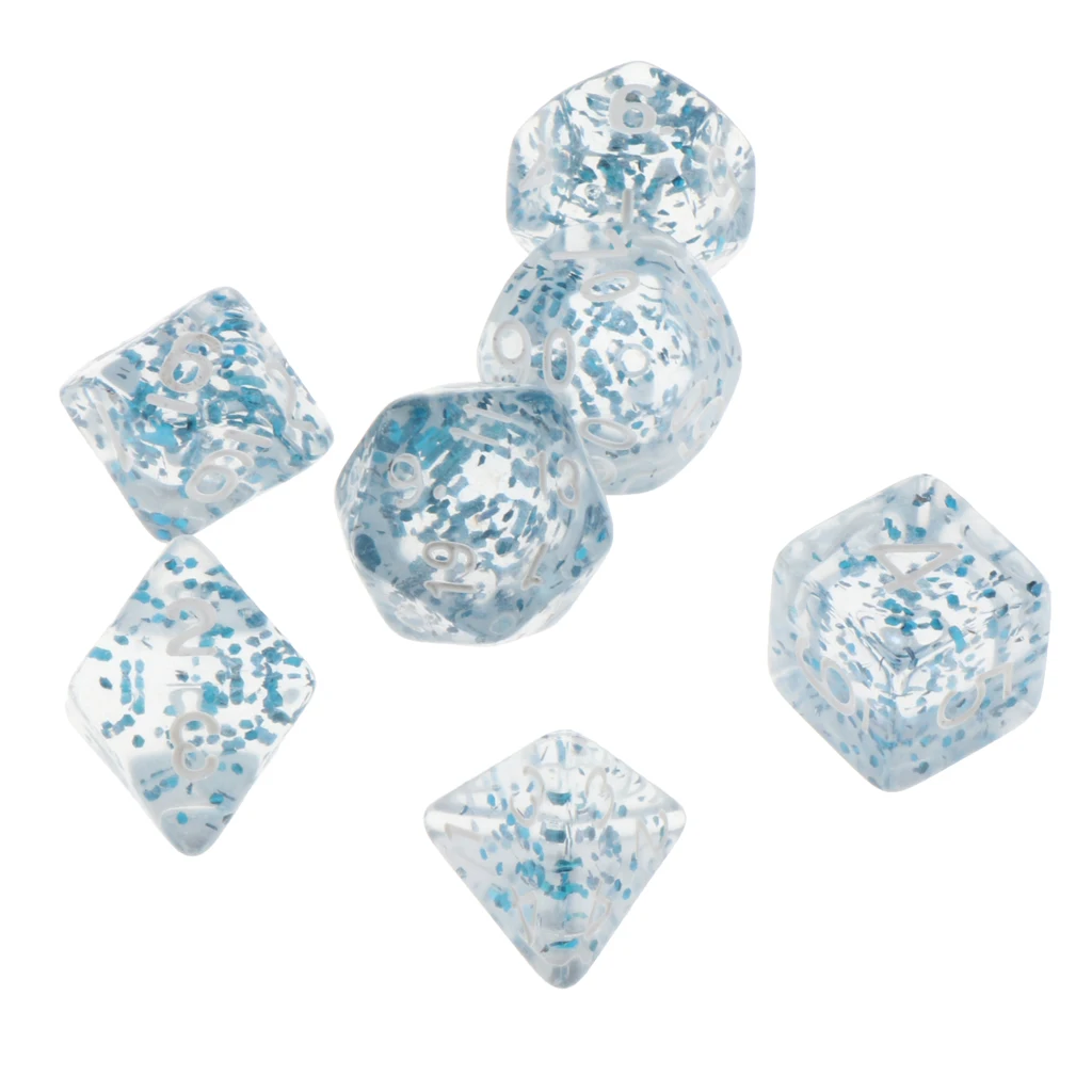 7Pc Multi-sided Dices Set D4-D20 MTG DND RPG Board Game Dice for D&D Roleplaying Party Casino Table Game Toy