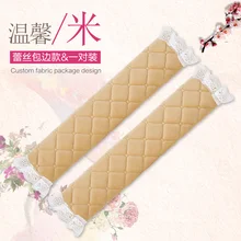 KKYSYELVA 2 шт. автомобильный ремень безопасности кожаный автомобильный ремень безопасности наплечный коврик авто Стайлинг Аксессуары для интерьера