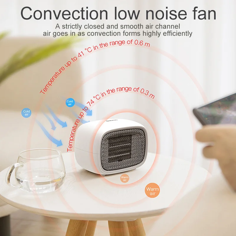 Baseus Electric Heater For Home Fan Mini Desktop Warmer Portable Ptc  Ceramic Fast Heat Handy Warmer Heater Fan Super Quiet - Electric Heaters -  AliExpress