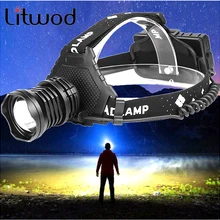 Litwod 2064z15 the most powerful XHP90 Led headlamp Headlight 32W zoom 18650 power bank flashlight head lamp