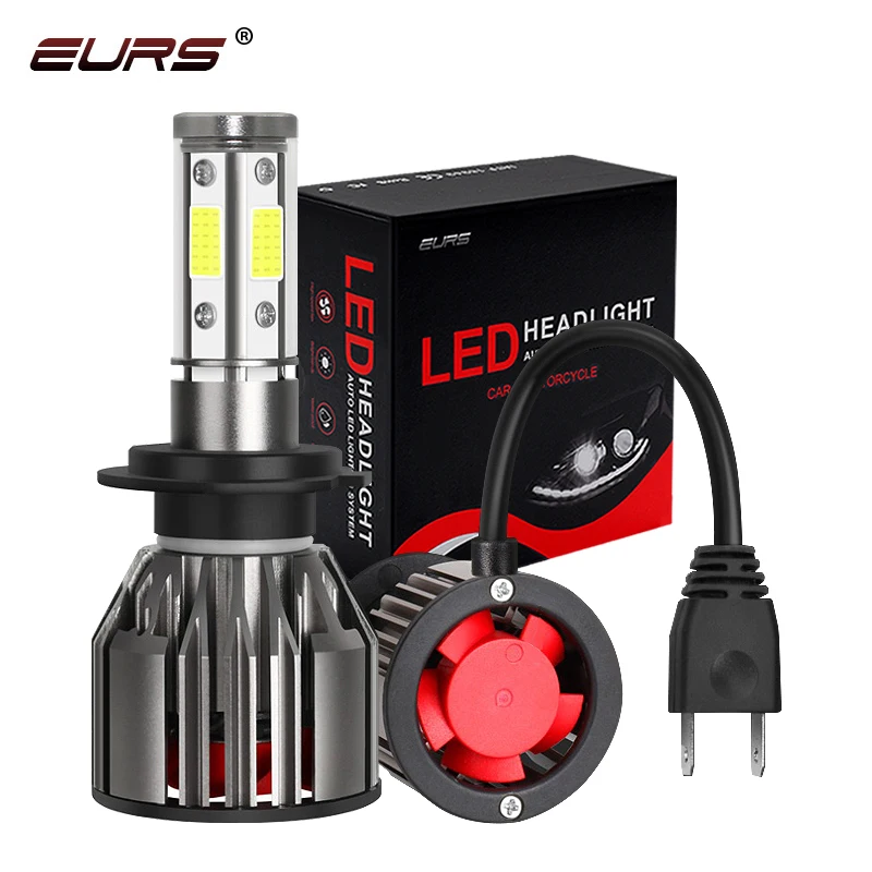 

2pcs headlight H7 led bulb 6000K 60W 8000LM h4 led 9006 HB4 9005 HB3 9012 H3 H1 T9 Auto led fog lamp 360 COB headlamp for cars