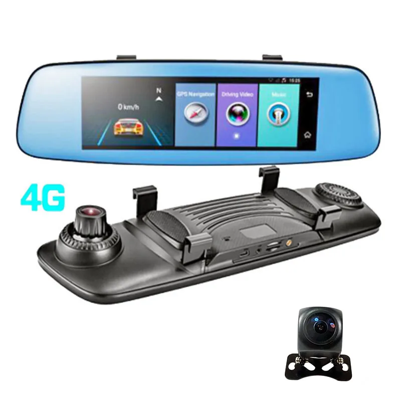 4G Car DVR 7.84\ Touch ADAS Remote Monitor Rear view mirror with DVR and camera Android Dual lens 1080P WIFI dashcam