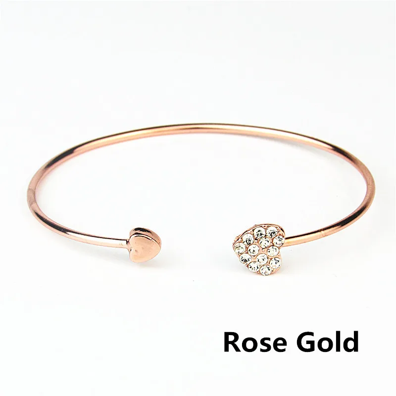 Rose Gold Подарок на день рождения, браслет подружки невесты, свадебный подарок, подарки на день Святого Валентина, подарок подружки невесты для гостей, сувениры на свадьбу - Цвет: Rose Gold