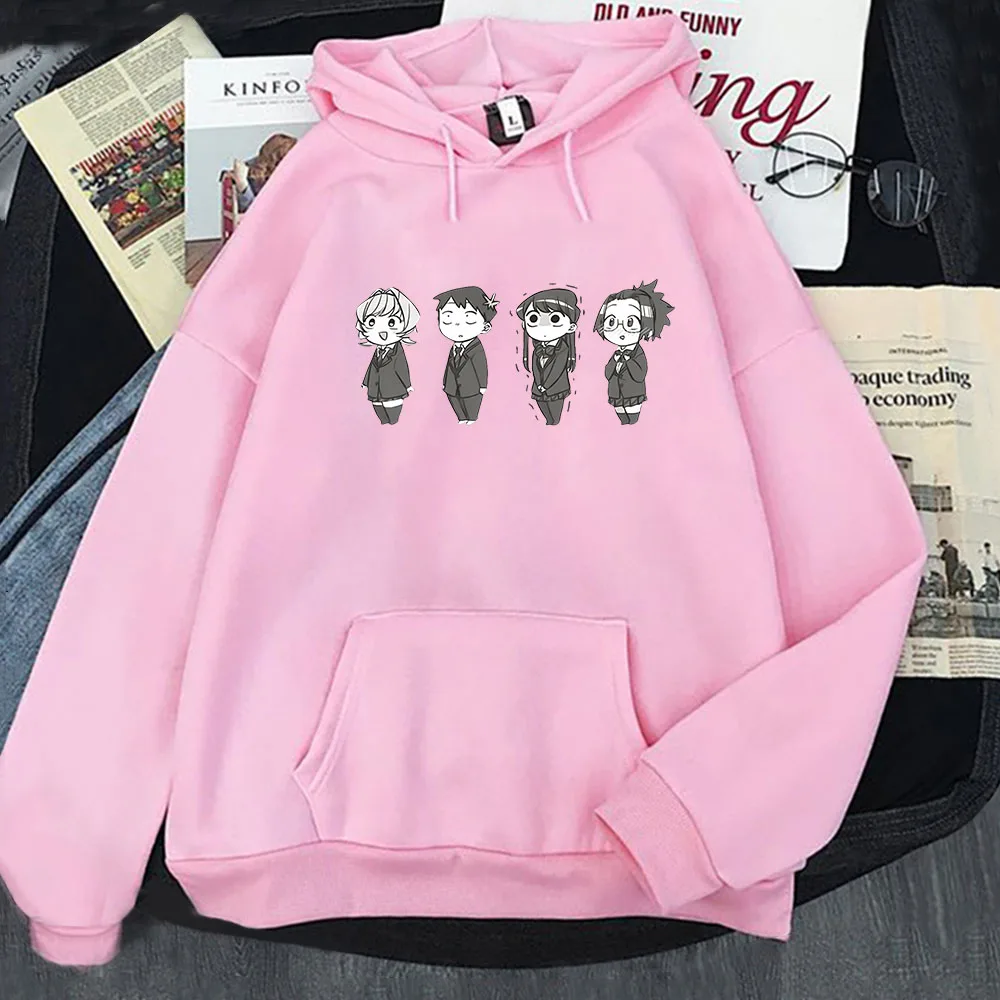 

Japanese Anime Hoodies Women Men Komi Can't Communicate Manga Print Sweatshirts Fashion Harajuku Long Sleeve Oversized Pullovers