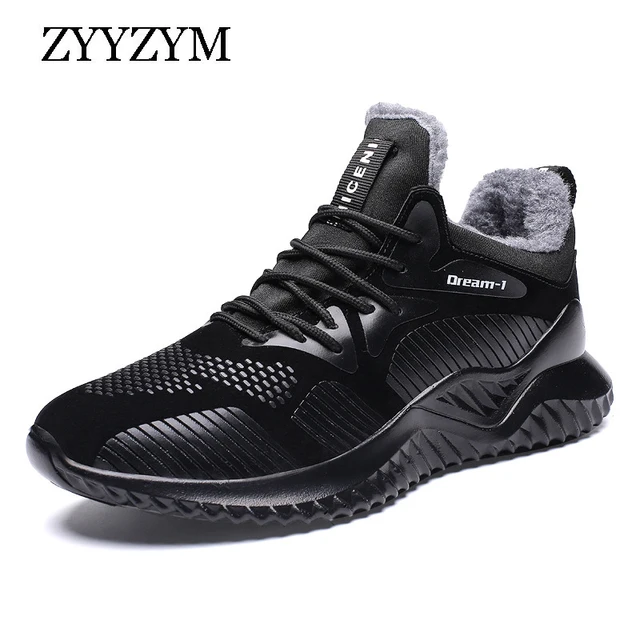 US $19.25 ZYYZYM Men Winter Sneakers Autumn Men Casual Shoes Plush Keep Warm Walking Shoes Men Fashion Shoes 