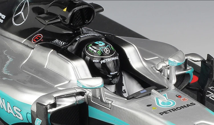 Bburago модель автомобиля 1:18 Масштаб литья под давлением F1 автомобиль металлический Formulaa 1 Mercedes Benz W07 Гибридный гоночный автомобиль сплав игрушечный автомобиль для коллекции