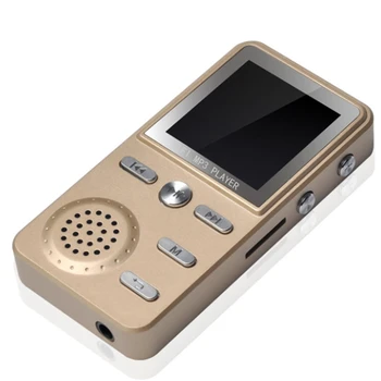 

8GB MP3 Player Metal Lossless HIFI MP3 Sport Music Player Multifunction FM Clock Recorder Loudly Stereo Players-Gold