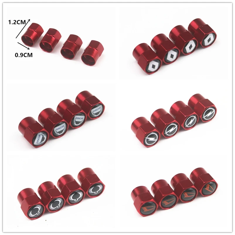 

red color High Quality New Theftproof metal Car Wheel Tires Valves Tyre Stem Air Caps Airtight Cover hot selling car accessories