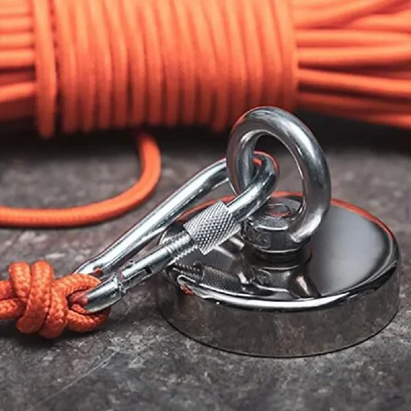 Strong Neodymium Magnet High-Strength Safety Rope With Hook For Outdoor Fishing Or Hanging Weights Indoor Multifunction Tool |