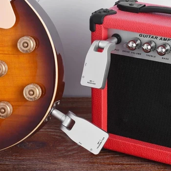

Electric Guitar System Transmitter Receiver Wireless 2.4G USB Rechargeable for Bass H7JP