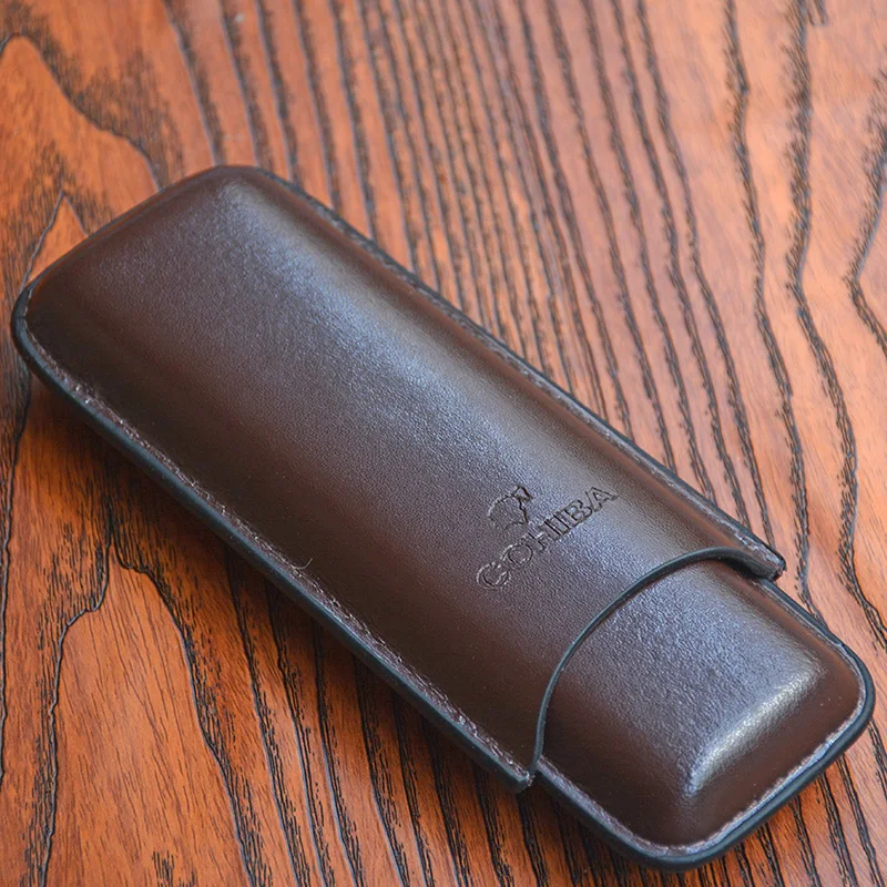 

Cohiba Leather Travel Cigar Case Holder 2 Tube Humidor