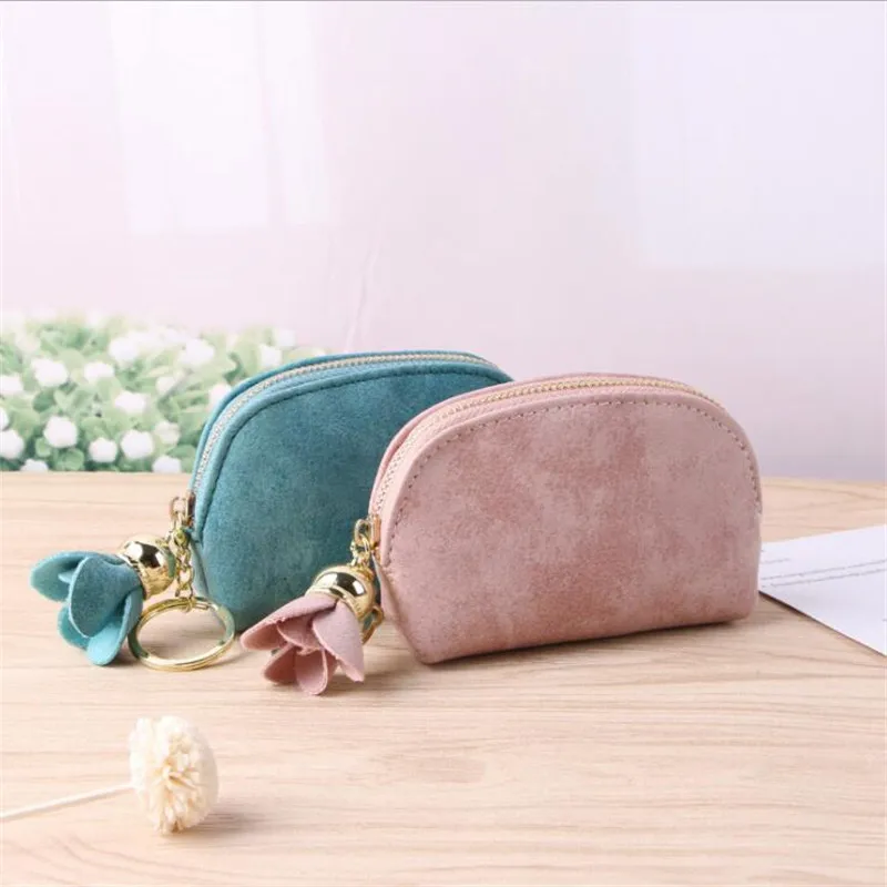 Chic Tassel Floral PU Leather Mini Wallet & Coin Purse