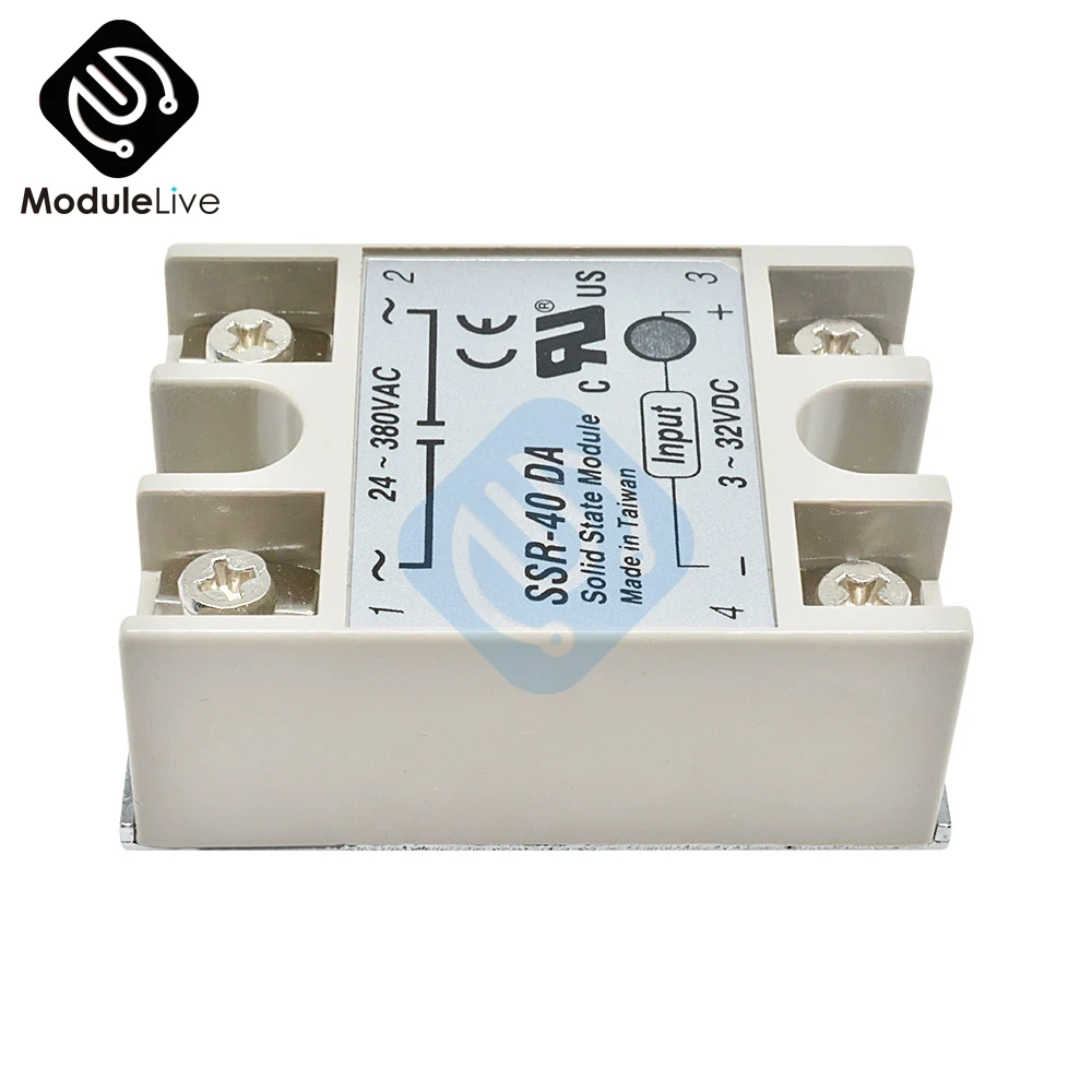 24 V-380 V 40A 250V SSR-40DA твердотельный релейный модуль 3-32V DC В AC SSR 40DA